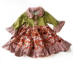 Jelly the Pug Maple Lily Toddler Floral Dress 2T